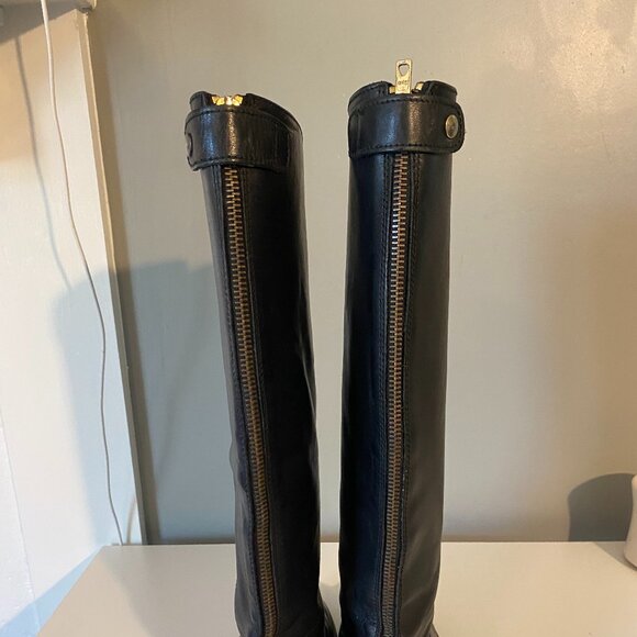 J. Crew Tall Black Leather Riding/Field Boots Women's 7 - Picture 6 of 13